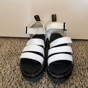 White DR Martens platform Sandals